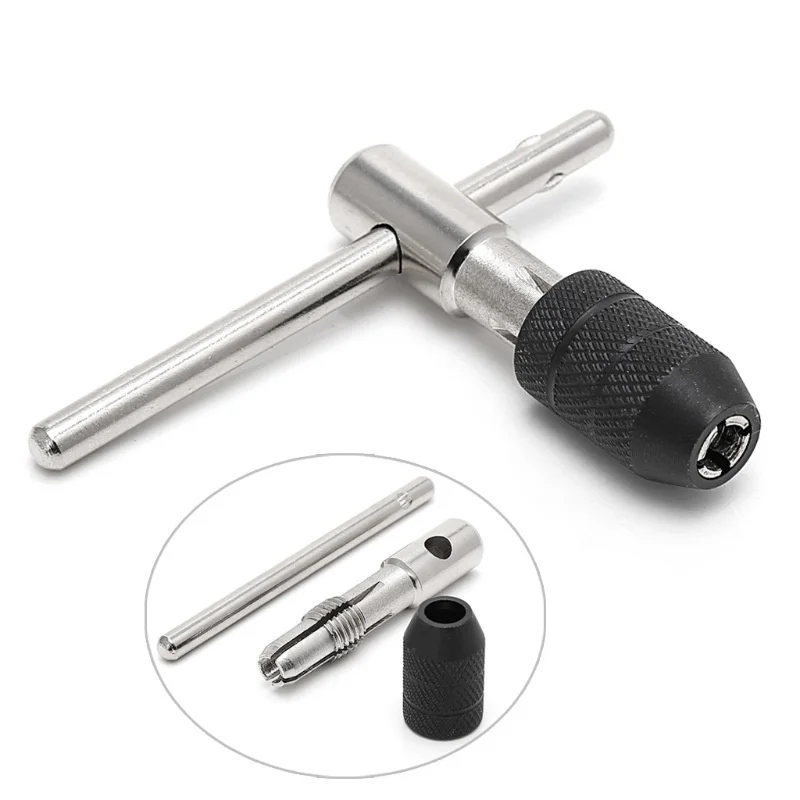 Single Tap Wrench T-handle Reversible Tapping Threading Tool Holder Tap & Die Tap Wrench M3-M8 Screwdriver Tap Hand Tools
Single Tap Wrench T-handle Reversible Tapping Threading Tool Holder Tap & Die Tap Wrench M3-M8 Screwdriver Tap Hand Tools