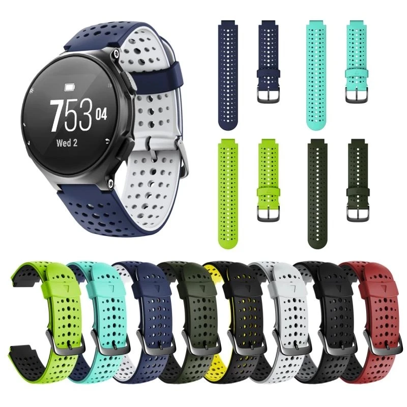 Ремешок силиконовый дышащий для наручных часов Garmin Forerunner 235 220 230 620 735XT
Ремешок силиконовый дышащий для наручных часов Garmin Forerunner 235 220 230 620 735XT