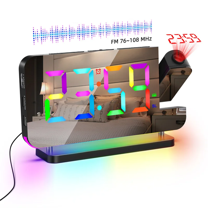 Проекционный будильник NieNie RGB
Проекционный будильник NieNie RGB