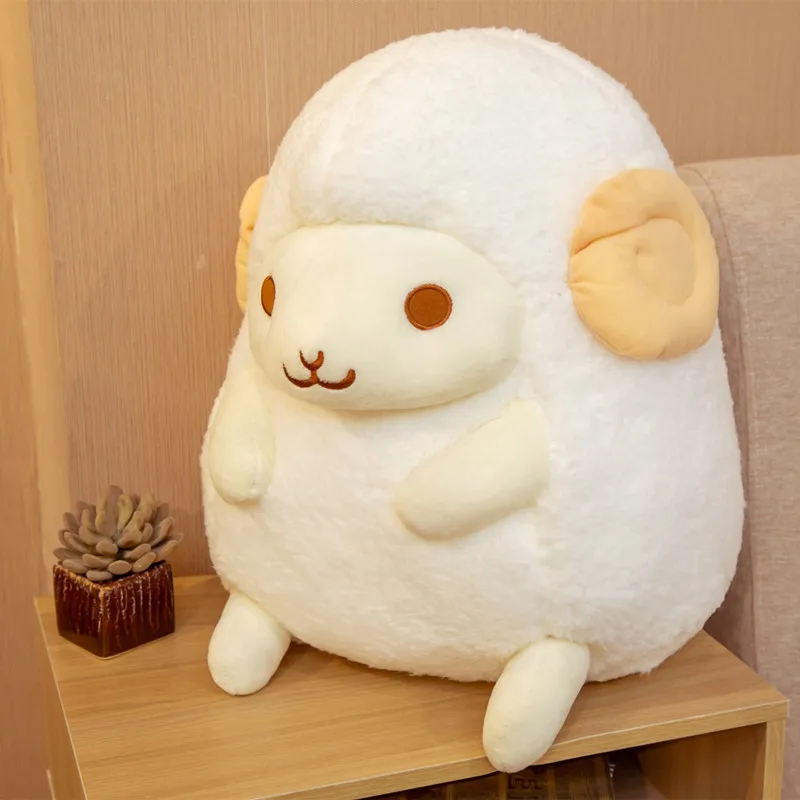 

30cm/40cm Lovely Fluffy Sitting Sheep Soft Toy Plush Doll Stuffed Animal Lamb Gift for Girls Boys Kids Adults Home Decoration