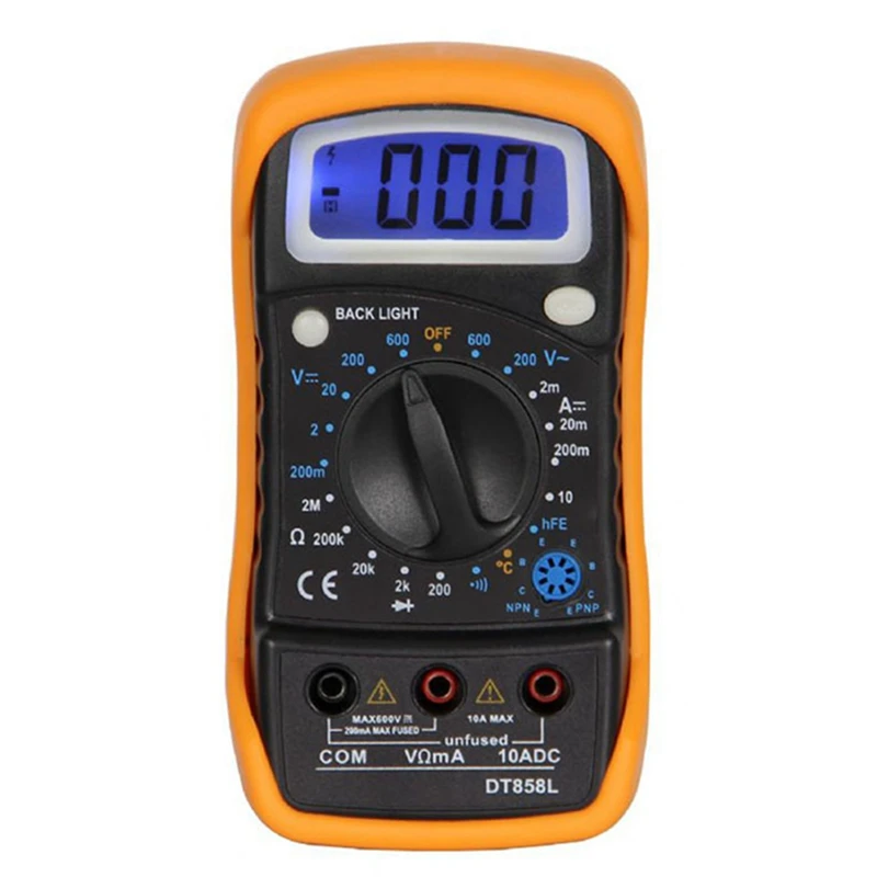 1Set Digital Multimeter Ohm Volt Amp Test Meter With Diode And Continuity Detector
1Set Digital Multimeter Ohm Volt Amp Test Meter With Diode And Continuity Detector