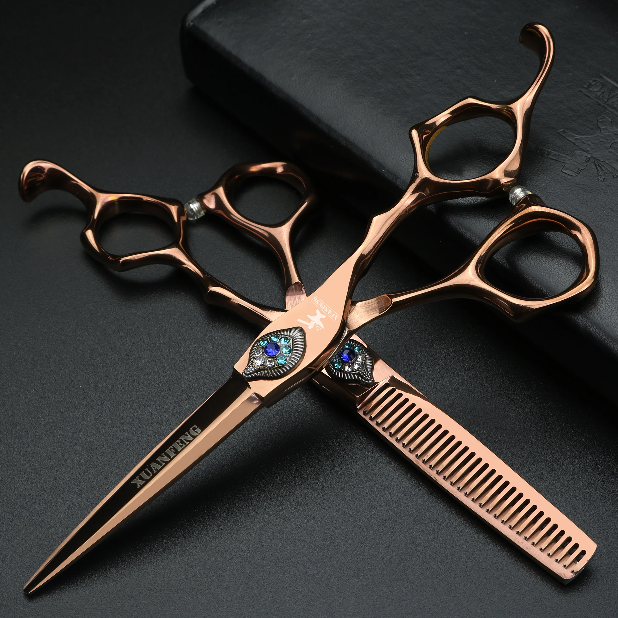 Шоколадные ножницы для волос, 6 дюймов, Японские Стальные Парикмахерские ножницы 440C для стрижки и филировки
Шоколадные ножницы для волос, 6 дюймов, Японские Стальные Парикмахерские ножницы 440C для стрижки и филировки