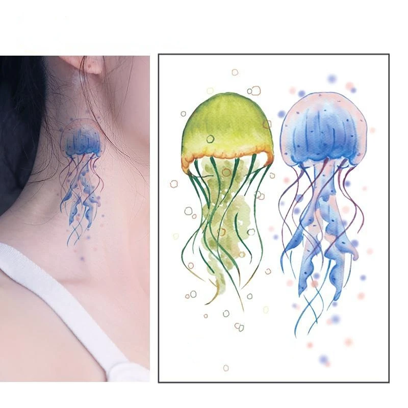 Cartoon Waterproof Temporary Tattoos Couple Colorful Jellyfish Fake Tattoo Sticker Festival Cheap Goods Cute Wrist Tatoo Sticker
Cartoon Waterproof Temporary Tattoos Couple Colorful Jellyfish Fake Tattoo Sticker Festival Cheap Goods Cute Wrist Tatoo Sticker