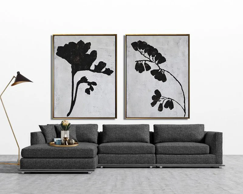 Abstract Painting Art Large Paintings on Canvas, Black and White Set of 2 Flower Painting
Abstract Painting Art Large Paintings on Canvas, Black and White Set of 2 Flower Painting