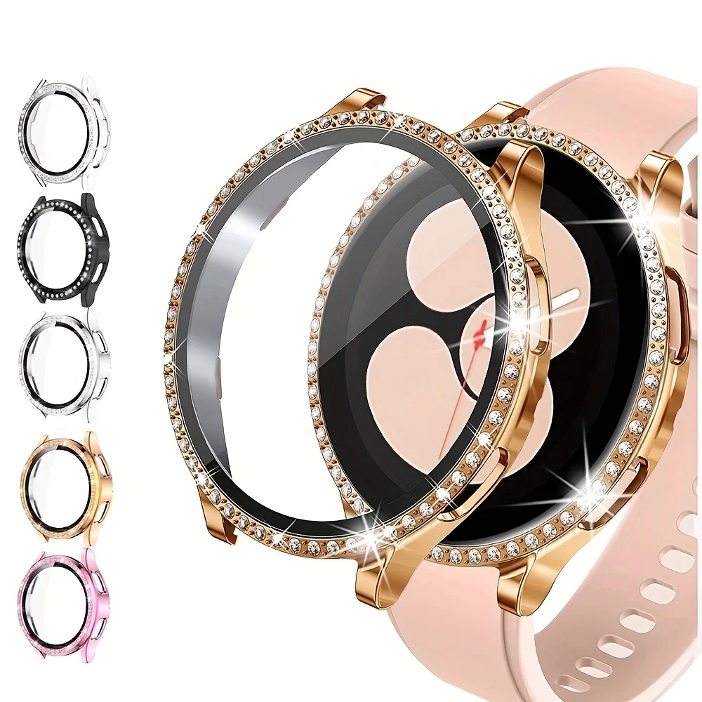 Crystal Rhinestone Bling Case & Tempered Glass Screen Protector For Samsung Galaxy Watch 4 40mm & 44mm Soft All-Around Bumper
Crystal Rhinestone Bling Case & Tempered Glass Screen Protector For Samsung Galaxy Watch 4 40mm & 44mm Soft All-Around Bumper