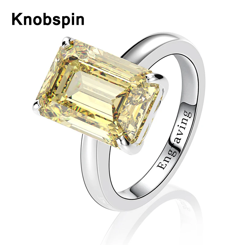 Knobspin 10 Carats 10*14mm Luxury 925 Sterling Sparkling Silver Ring High Carbon Diamond Rings For Women Fine Jewelry Wholesale
Knobspin 10 Carats 10*14mm Luxury 925 Sterling Sparkling Silver Ring High Carbon Diamond Rings For Women Fine Jewelry Wholesale
