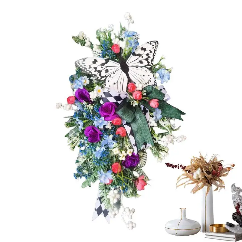 Artificial Wreath Spring Summer Rose Butterfly Wreath Spring Summer Butterfly Wreath With Rose Whimsical Wreath Teardrop Swag
Artificial Wreath Spring Summer Rose Butterfly Wreath Spring Summer Butterfly Wreath With Rose Whimsical Wreath Teardrop Swag