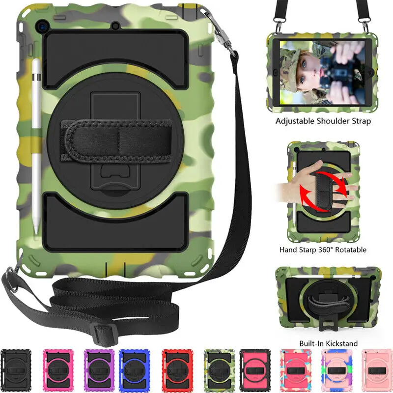 Shockproof Heavy Duty Stand Case Cover For Ipad 9th 8th 7th 6th 5th Gen Air Pro Tablet Cover With Adjustable Detachable Strap
Shockproof Heavy Duty Stand Case Cover For Ipad 9th 8th 7th 6th 5th Gen Air Pro Tablet Cover With Adjustable Detachable Strap