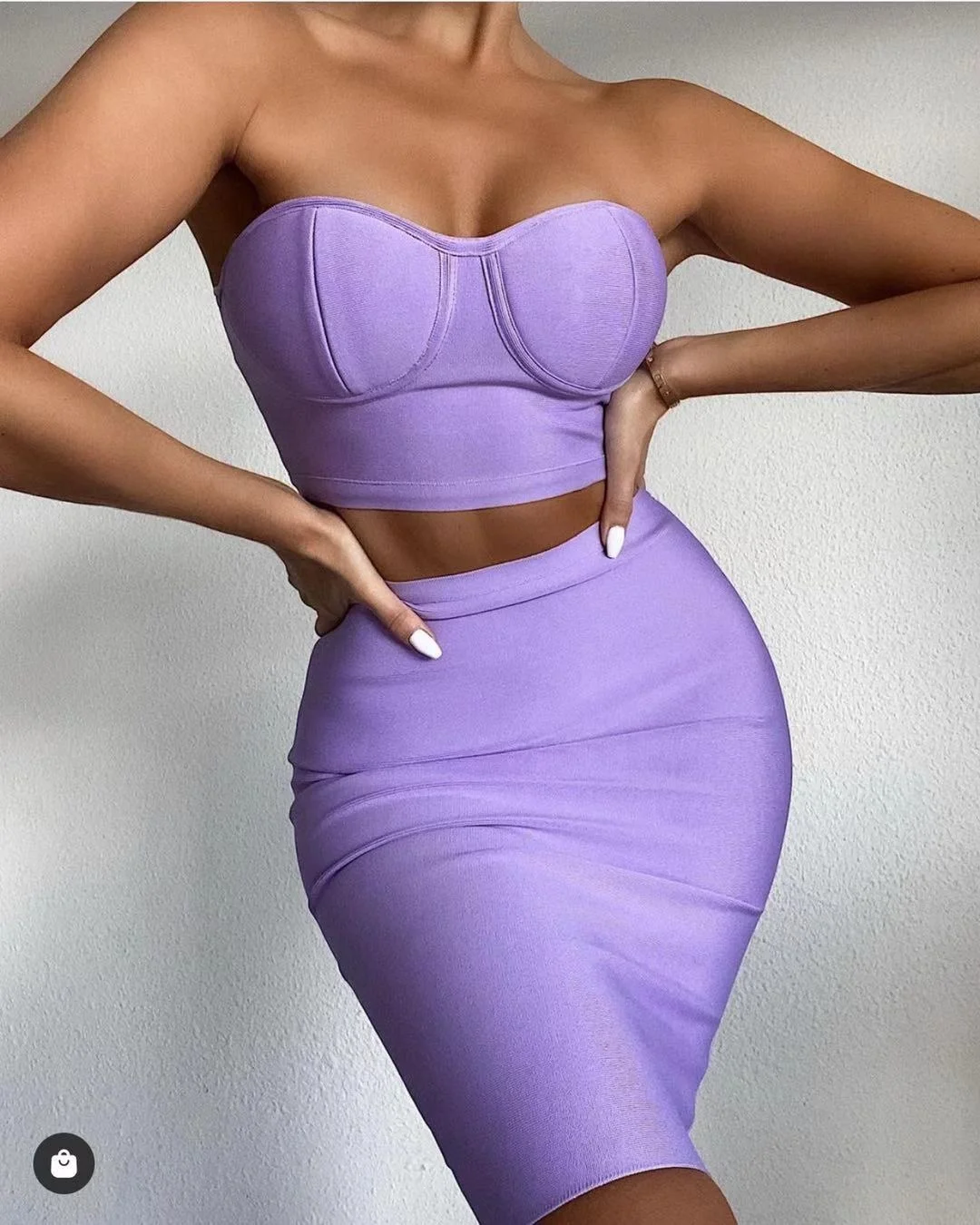 Top Quality Purple Celebrity Two Pieces Set Strapless Knee Length Rayon Bandage Dress Cocktail Party Dress Vestidos
Top Quality Purple Celebrity Two Pieces Set Strapless Knee Length Rayon Bandage Dress Cocktail Party Dress Vestidos