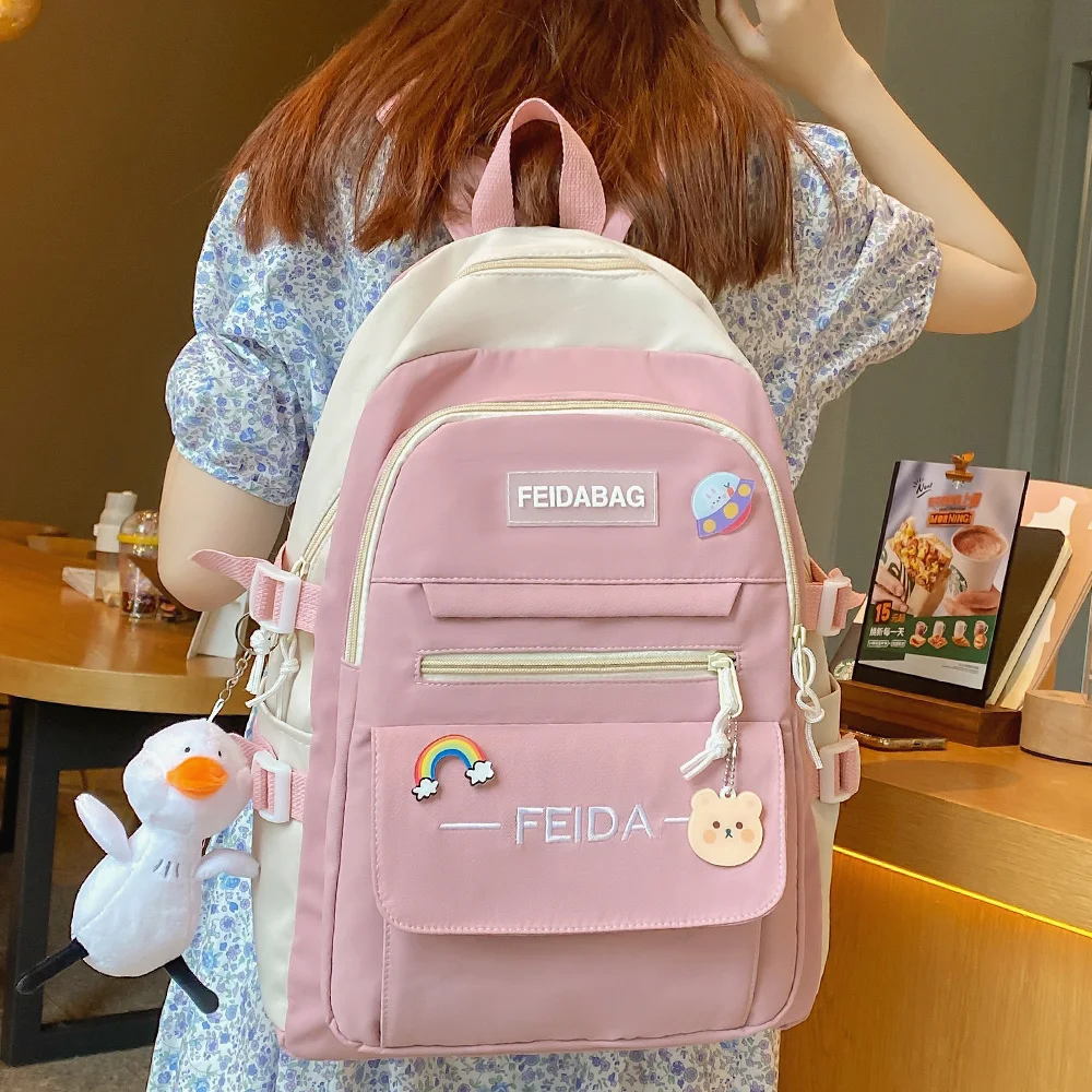 Student Laptop Female Book Bag Fashion Cute Women Backpack School Ladies Cool Harajuku Bag Girl Nylon Kawaii Backpack Waterproof
Student Laptop Female Book Bag Fashion Cute Women Backpack School Ladies Cool Harajuku Bag Girl Nylon Kawaii Backpack Waterproof
