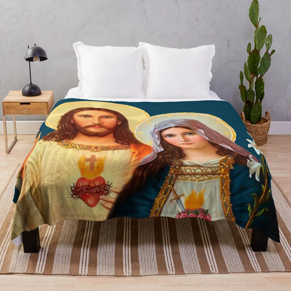 Twin Hearts - II (Jesus and Mary) transparent background Throw Blanket Sofa Blanket Blanket Sofa Hair Blanket
Twin Hearts - II (Jesus and Mary) transparent background Throw Blanket Sofa Blanket Blanket Sofa Hair Blanket