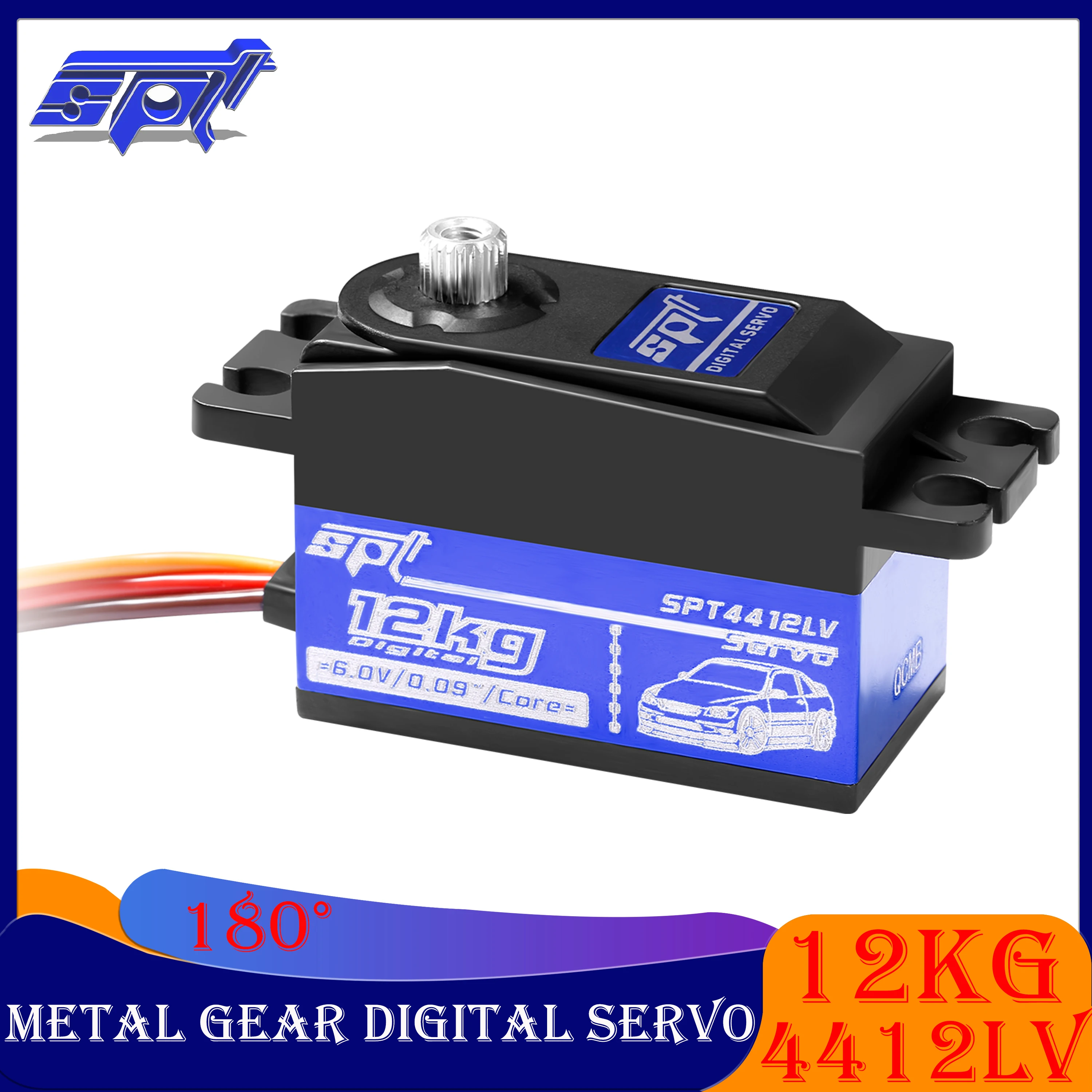 SPT 4412LV 12KG Servo 180° Metal Gear Short Body Low Profile Digital for 1:10 1:12 RC Car SCX10 TRX4 Drift Robot Crawler 3D Part
SPT 4412LV 12KG Servo 180° Metal Gear Short Body Low Profile Digital for 1:10 1:12 RC Car SCX10 TRX4 Drift Robot Crawler 3D Part