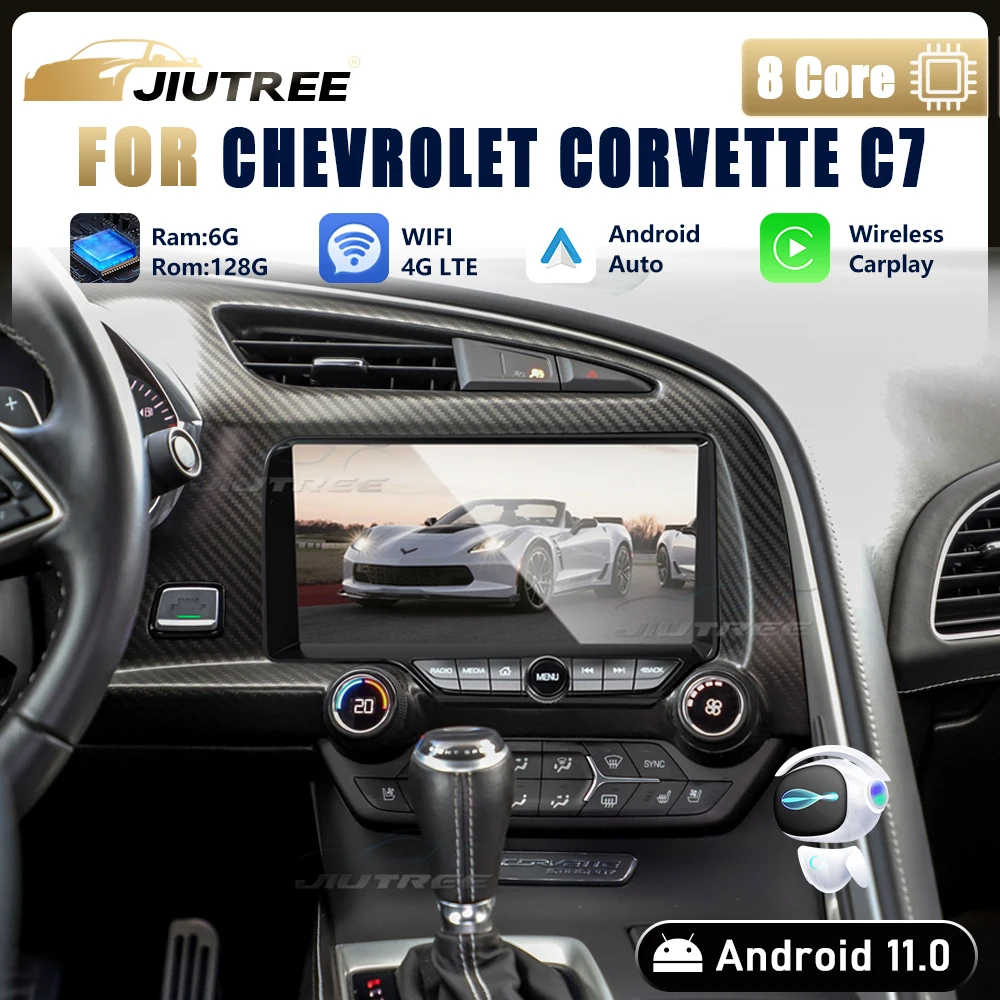 Автомобильный радиоприемник 128G Android 11 для Chevrolet Corvette C7 2013-2019 мультимедийный плеер