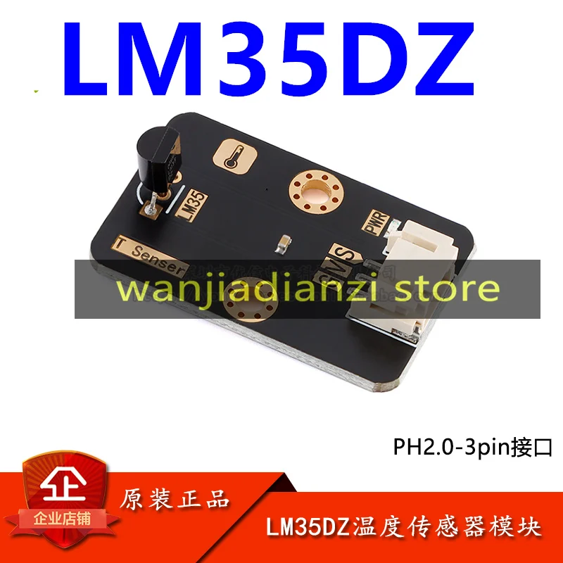 100% Новый оригинальный T-датчик LM35DZ Линейный модуль датчика температуры аналоговый выход напряжения PH2.0-3pin интерфейс
100% Новый оригинальный T-датчик LM35DZ Линейный модуль датчика температуры аналоговый выход напряжения PH2.0-3pin интерфейс