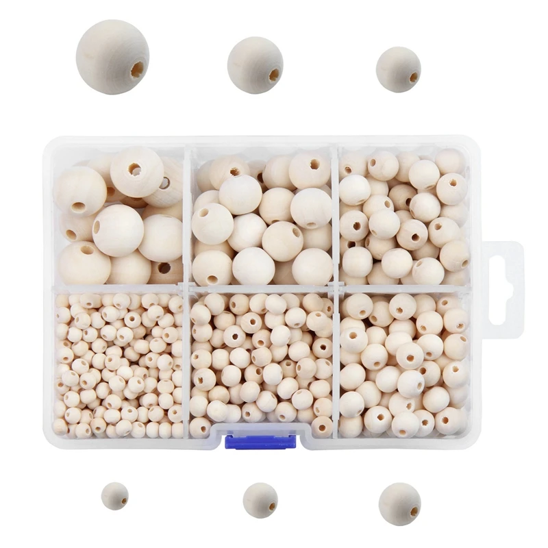 1085Pcs Wooden Beads Set, Round Wood Beads Loose Beads Set, Boxed Mixed For Jewelry Necklace Bracelet Making DIY Craft
1085Pcs Wooden Beads Set, Round Wood Beads Loose Beads Set, Boxed Mixed For Jewelry Necklace Bracelet Making DIY Craft
