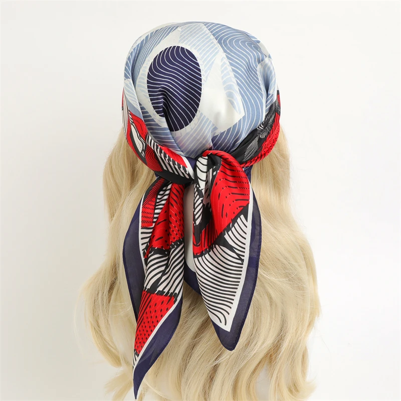 

Шелковая шаль Новый хиджаб квадратный шарф для женщин ленты для волос модные обертывания 2022 роскошный шейный платок Женская Повязка На Голову Бандана