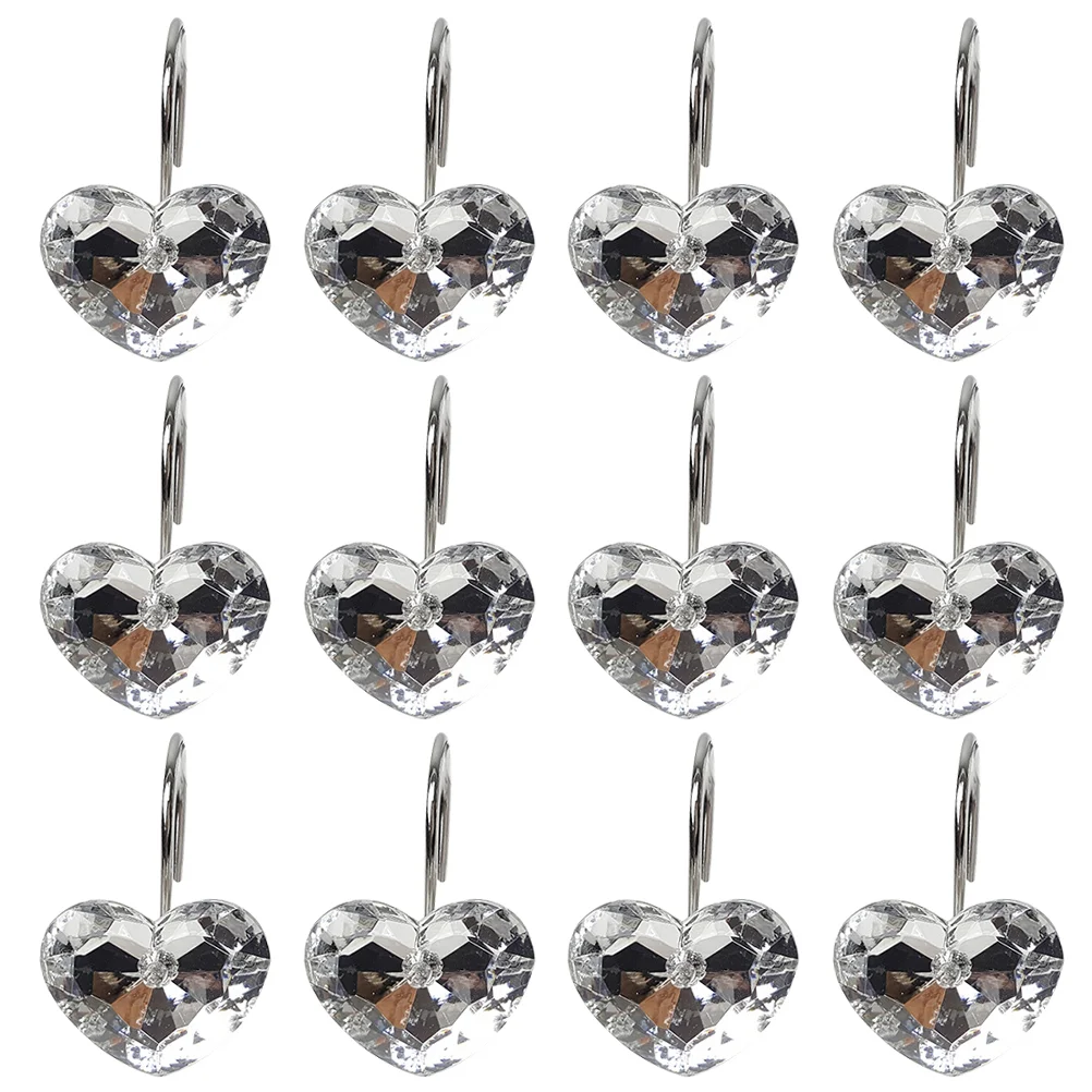 12Pcs Transparent White Heart Curtain Hooks Bathroom Curtain Rod Accessories
12Pcs Transparent White Heart Curtain Hooks Bathroom Curtain Rod Accessories