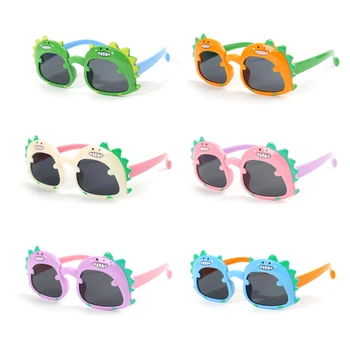 New Childrens Sunglasses Cute Cartoon Dinosaur Shape UV Sunscreen Glasses Eye Sunglasses Small BB Gift Eye Accessories