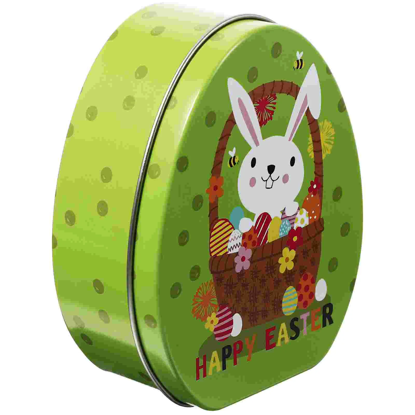 

Easter Box Tin Candy Boxes Gift Storage Tins Cookie Tinplate Lids Eggs Metal Bunny Large Treat Case Empty Jar Decor Mini