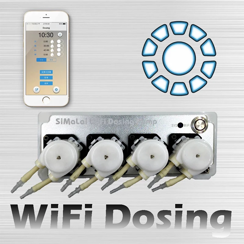 SiMaLai Aquarium Titration Pump Single Head 4 Heads Mobile Phone WIFI Control Calcium KH Magnesium Element Addition
SiMaLai Aquarium Titration Pump Single Head 4 Heads Mobile Phone WIFI Control Calcium KH Magnesium Element Addition