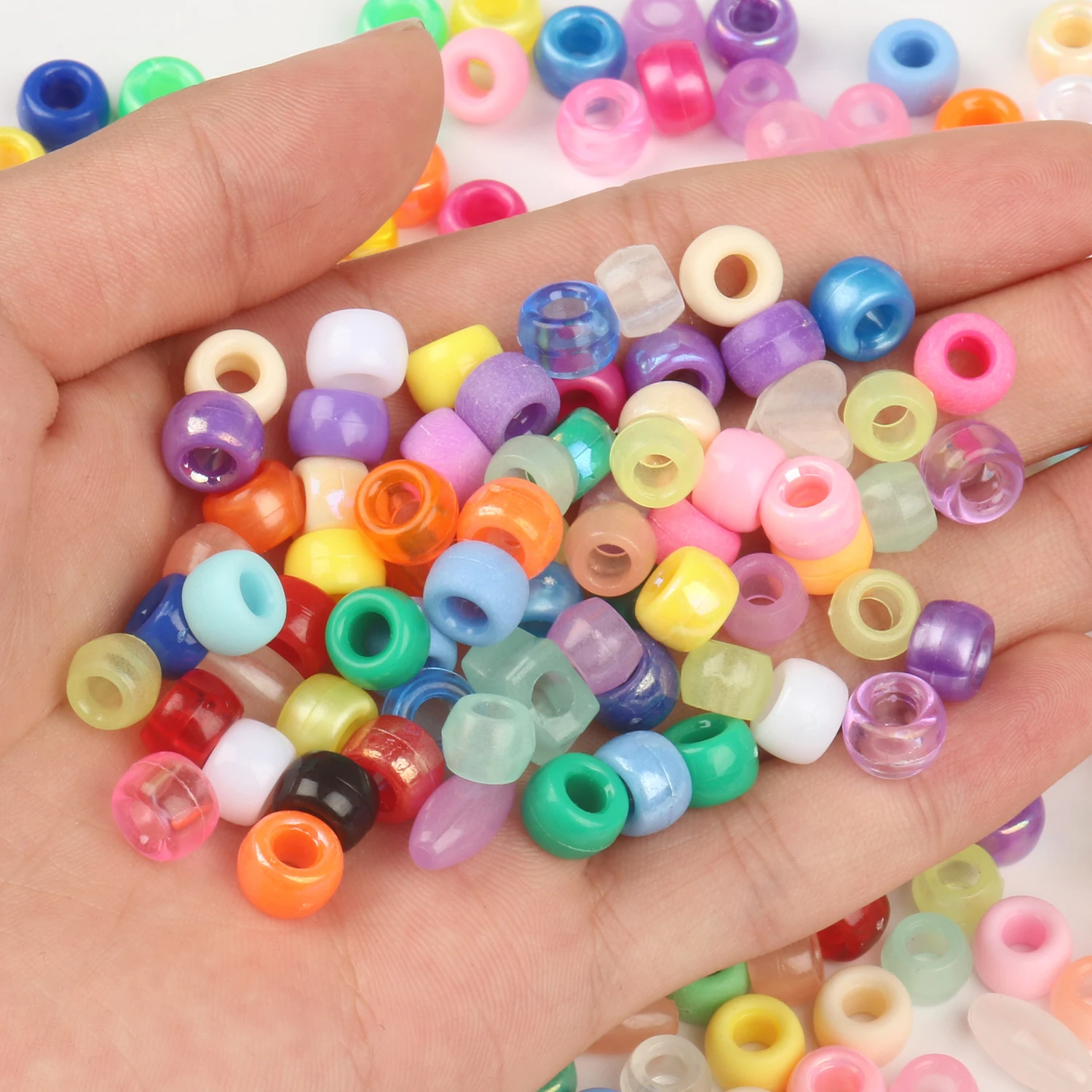 100/200pcs Mixed Color Acrylic Beads Big Hole Pony Round Loose Spacer Beads for Jewelry Making Diy Bracelet Necklace Accessories
100/200pcs Mixed Color Acrylic Beads Big Hole Pony Round Loose Spacer Beads for Jewelry Making Diy Bracelet Necklace Accessories