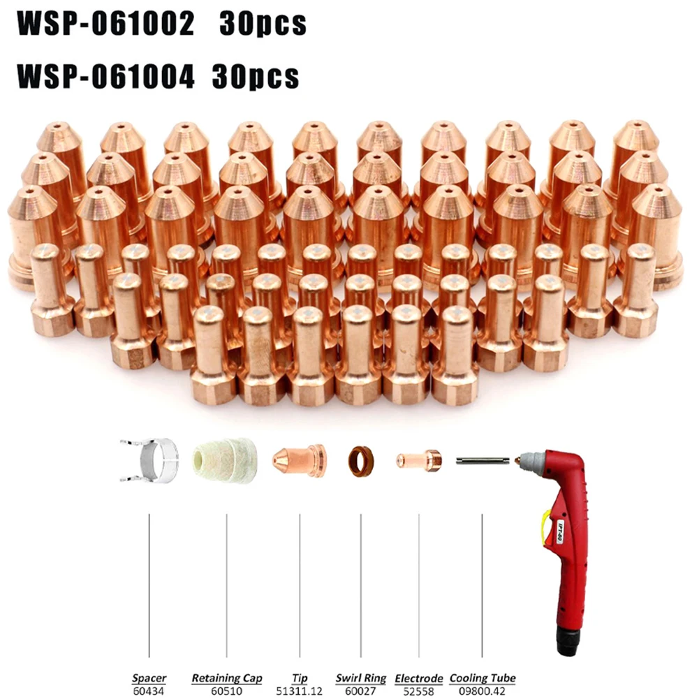 60pcs PT-80/PT80/IPT-80 Plasma Cutter Torch Electrode 1.2mm Tips 52558 51311.12 Plasma Torch Nozzle 1311.12 WSP-061004
60pcs PT-80/PT80/IPT-80 Plasma Cutter Torch Electrode 1.2mm Tips 52558 51311.12 Plasma Torch Nozzle 1311.12 WSP-061004