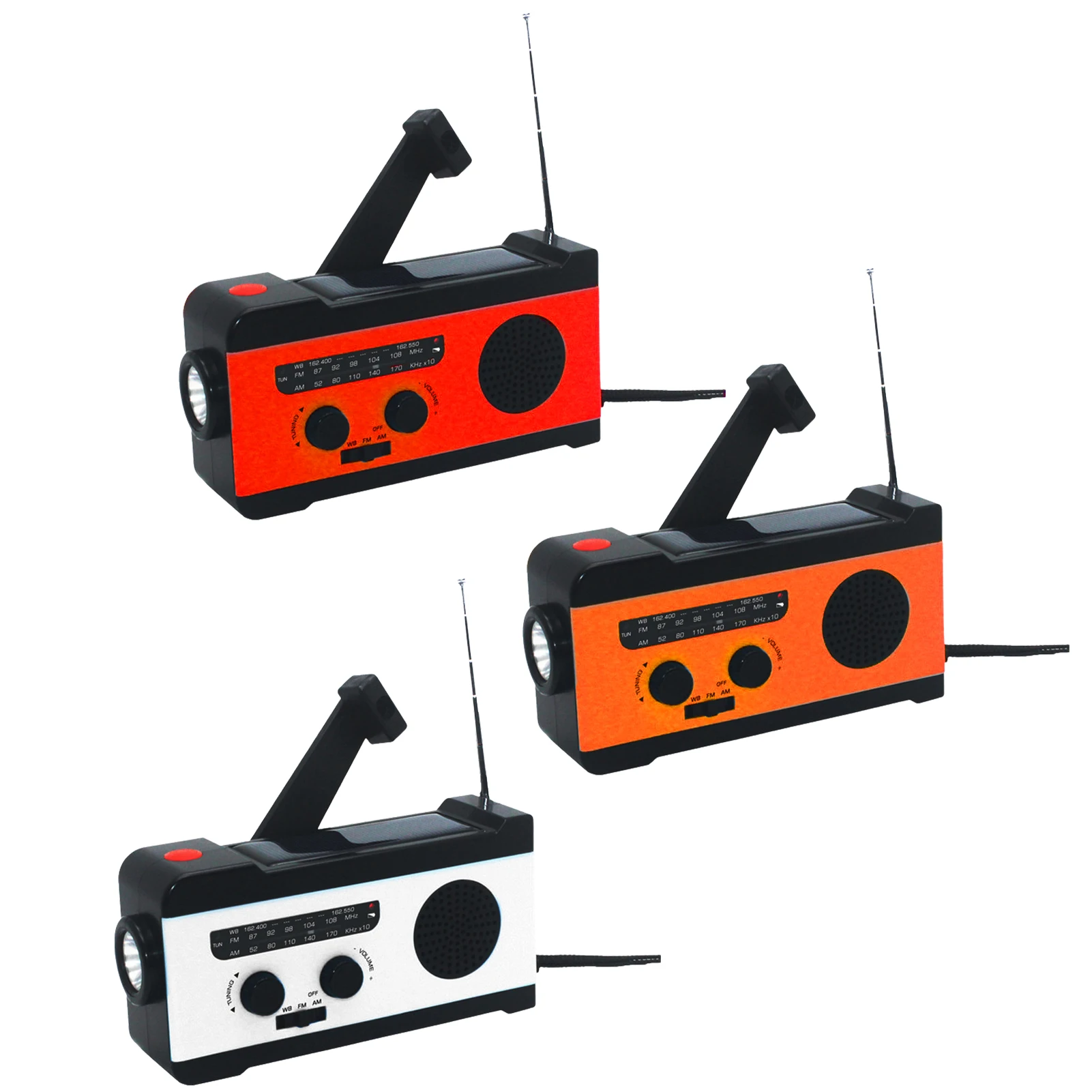 Emergency Solar Hand Crank Weather Alert Radio AM/FM/NOAA Mini Radio With SOS Alarm And Phone Charger Emergency Supplies
Emergency Solar Hand Crank Weather Alert Radio AM/FM/NOAA Mini Radio With SOS Alarm And Phone Charger Emergency Supplies