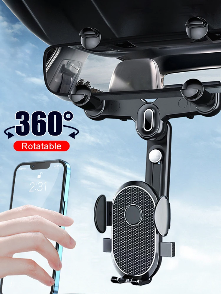 Universal Car Phone Holder Stand Cradle Rearview Mirror Phone Holder 360 Degree Rotatable and Telescopic Phone Mount GPS Holder
Universal Car Phone Holder Stand Cradle Rearview Mirror Phone Holder 360 Degree Rotatable and Telescopic Phone Mount GPS Holder