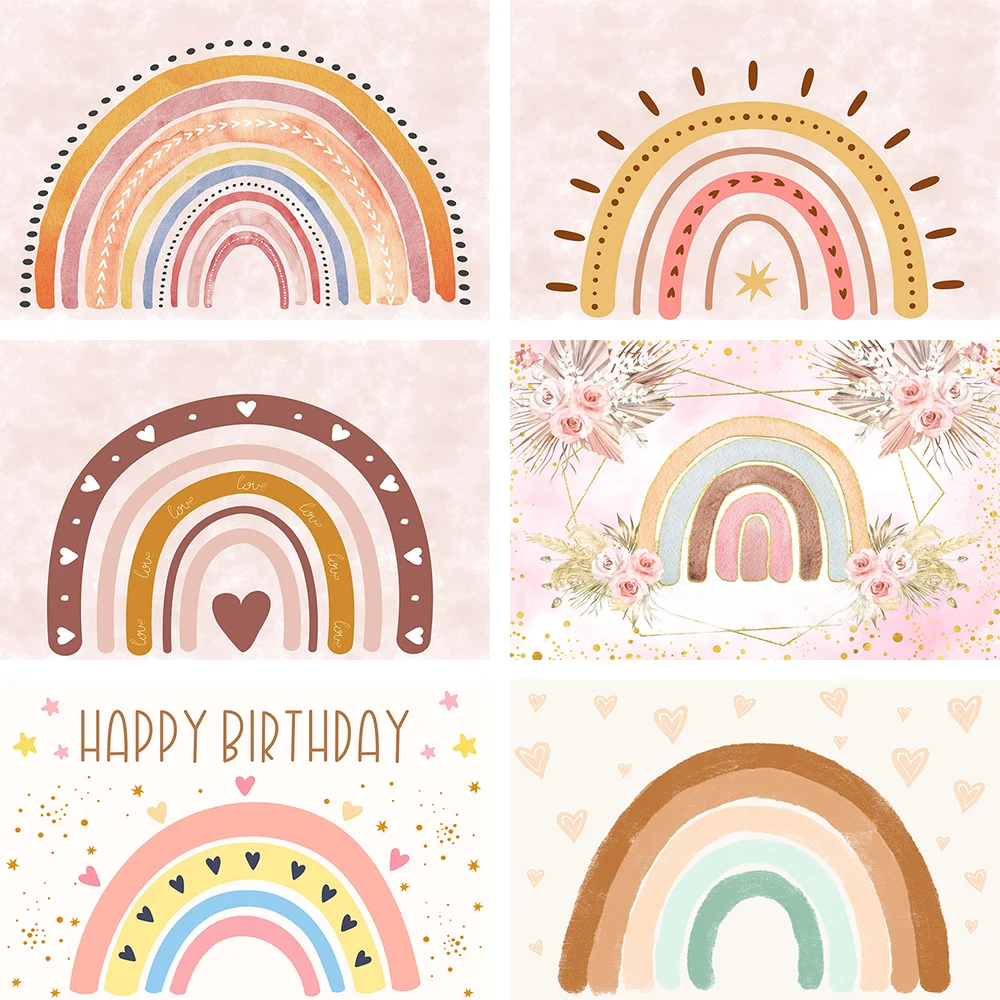 Boho Rainbow Backdrops for Photography Love Star Pink Floral Girl Happy Birthday Photophone Decor Studio Photo Background Props
Boho Rainbow Backdrops for Photography Love Star Pink Floral Girl Happy Birthday Photophone Decor Studio Photo Background Props