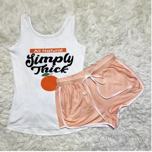 Summer Sexy Letter Print Vest Sleeveless Top Shorts Set Sports Yoga Drawstring Pants Set 2 Piece Sets Fashion Women 2022
Summer Sexy Letter Print Vest Sleeveless Top Shorts Set Sports Yoga Drawstring Pants Set 2 Piece Sets Fashion Women 2022