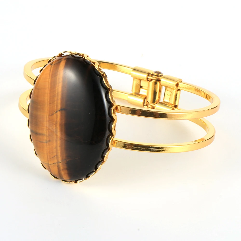 Fashion Boho Natural Gem Stone Opal Onyx Crystal Women Bangles Gold Silver Color Copper Cuff Wrap Bracelets Bangle New Jewelry
Fashion Boho Natural Gem Stone Opal Onyx Crystal Women Bangles Gold Silver Color Copper Cuff Wrap Bracelets Bangle New Jewelry