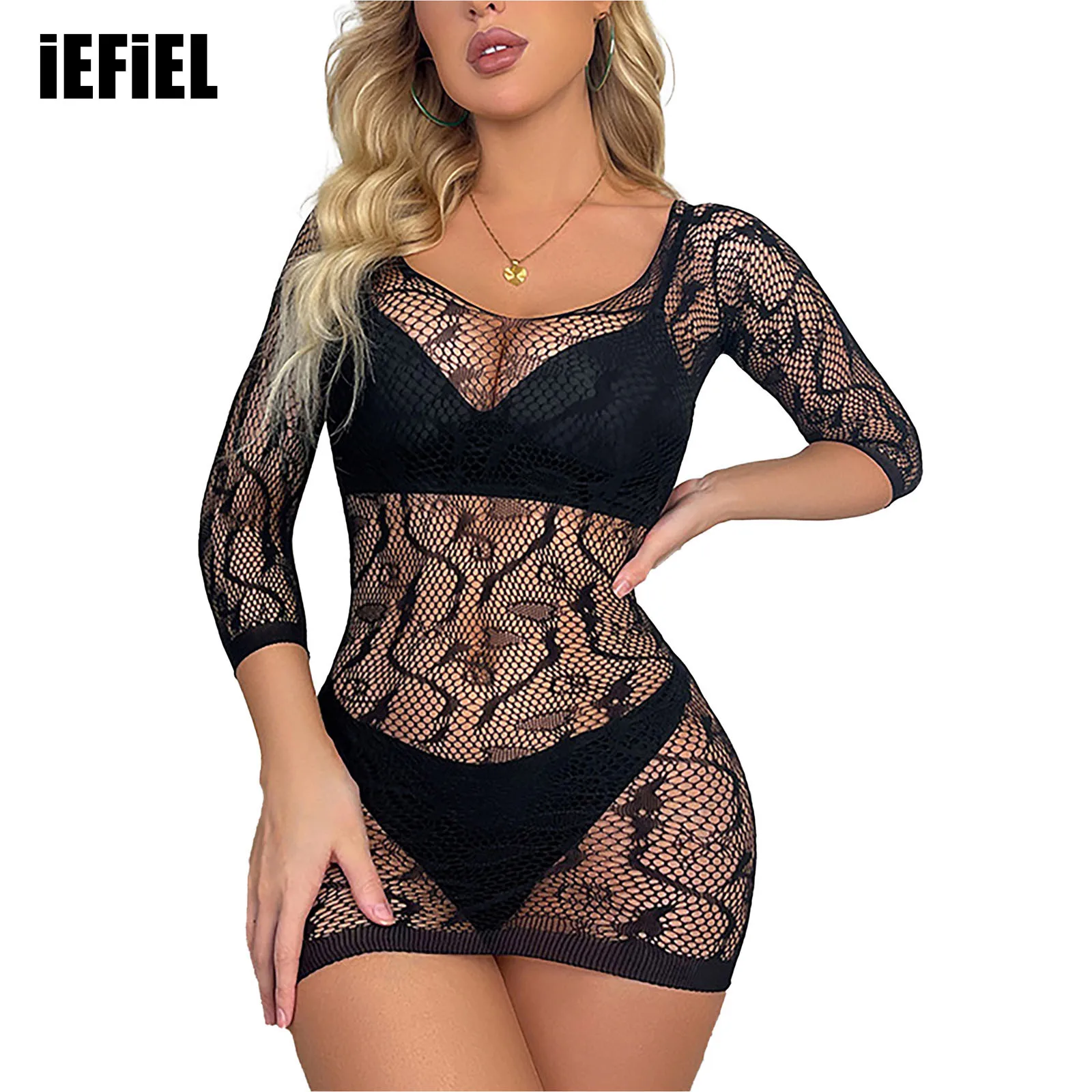 Women Sexy Hollow Out Fishnet Dress Lingerie Sleepwear Nightwear Pool Party Beachwear Stretchy See-Through Bodycon Dresses
Women Sexy Hollow Out Fishnet Dress Lingerie Sleepwear Nightwear Pool Party Beachwear Stretchy See-Through Bodycon Dresses