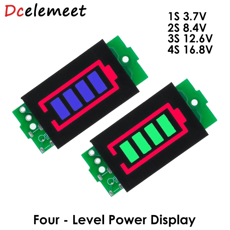 

1-8S 1S/2S/3S/4S Single 3.7V Lithium Battery Capacity Indicator Module 4.2V Li-ion Display Electric Vehicle Battery Power Tester