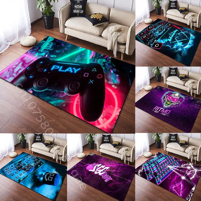 

Gamepad Carpet Children's Room Mat Living Bedroom Kitchen Rugs Art Color Game Pattern Area Rug Home Play Decoration Carpets