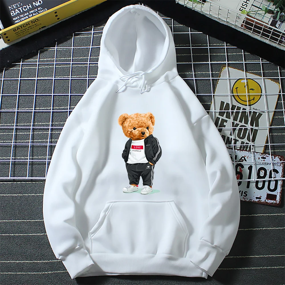 Cartoon Sportswear Bear Print Hoodies Love Aesthetic Couple Black Sudaderas Para Mujer Casual Pullovers Oversized Sweatshirt Top
Cartoon Sportswear Bear Print Hoodies Love Aesthetic Couple Black Sudaderas Para Mujer Casual Pullovers Oversized Sweatshirt Top