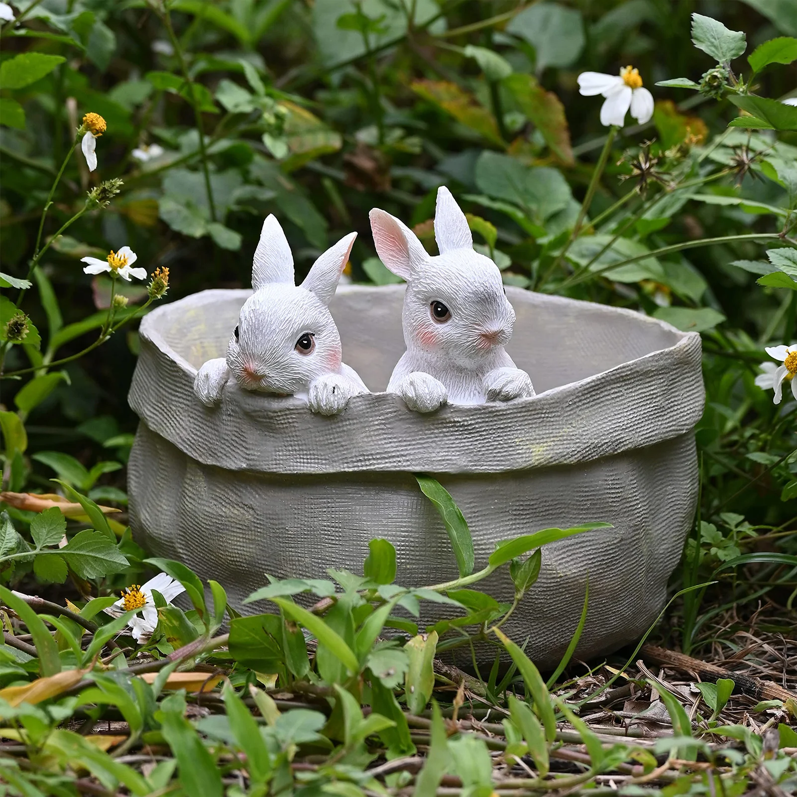 Creative Bunny Sculpture Flower Pot Simulation Pocket Resin Crafts Balcony Desktop Flower Pot Green Plant Potted Home Decoration 
Creative Bunny Sculpture Flower Pot Simulation Pocket Resin Crafts Balcony Desktop Flower Pot Green Plant Potted Home Decoration