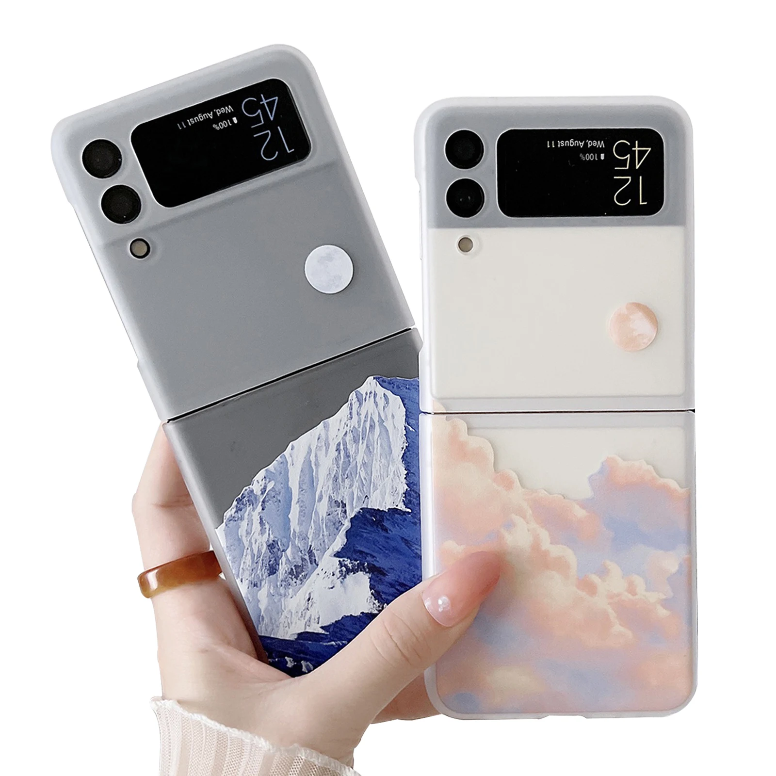 Тонкий матовый защитный чехол с рисунком для Samsung Galaxy Z Flip 3, жесткий ударопрочный чехол из поликарбоната с рисунком снега, гор, заката, пейзаж...
Тонкий матовый защитный чехол с рисунком для Samsung Galaxy Z Flip 3, жесткий ударопрочный чехол из поликарбоната с рисунком снега, гор, заката, пейзаж...