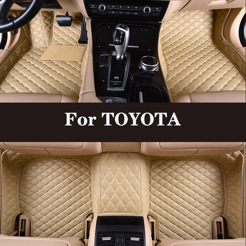 

Full Surround Custom Leather Car Floor Mat For TOYOTA Avalon Avensis Allion Auris Crown RAV4 Alphard 4Runner Hilux Auto Parts