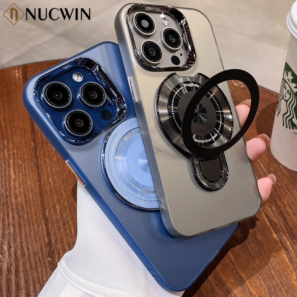 for Magsafe Invisible Bracket Case for iPhone 15 14 13 12 Pro Max 15 Plus Stand Matte Magnetic Ring Holder Shockproof Cover
for Magsafe Invisible Bracket Case for iPhone 15 14 13 12 Pro Max 15 Plus Stand Matte Magnetic Ring Holder Shockproof Cover