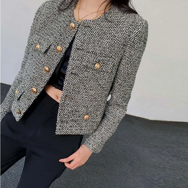 2021 New Autumn Winter Women's Single Breasted Brand Luxury Chic Tweed Woolen Coat Retro Suit Jacket Top Cropped Jacket Outwear
2021 New Autumn Winter Women's Single Breasted Brand Luxury Chic Tweed Woolen Coat Retro Suit Jacket Top Cropped Jacket Outwear