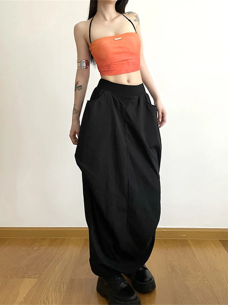 2023 Dark Techwear Fashion High Waist Cargo Midi Skirts Y2k Punk Pockets Black Women Long Skirt Gothic Grunge Streetwear Bottoms
2023 Dark Techwear Fashion High Waist Cargo Midi Skirts Y2k Punk Pockets Black Women Long Skirt Gothic Grunge Streetwear Bottoms