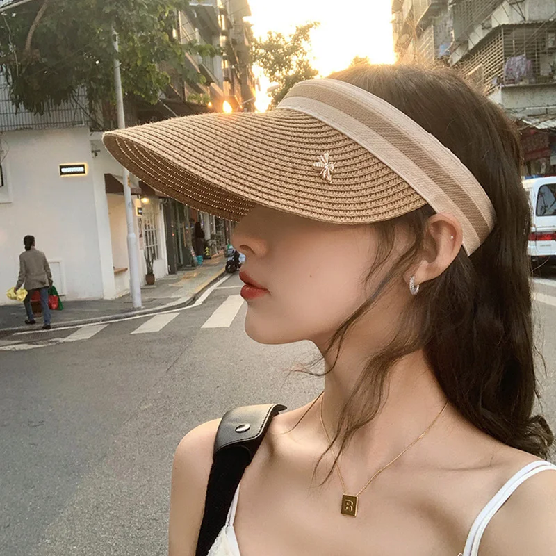 Woman Sun Hats Outdoor Visor Caps Summer Hand Made Straw Cap Female Casual Shade Empty Top Hat Fishing Vacation Beach Caps
Woman Sun Hats Outdoor Visor Caps Summer Hand Made Straw Cap Female Casual Shade Empty Top Hat Fishing Vacation Beach Caps