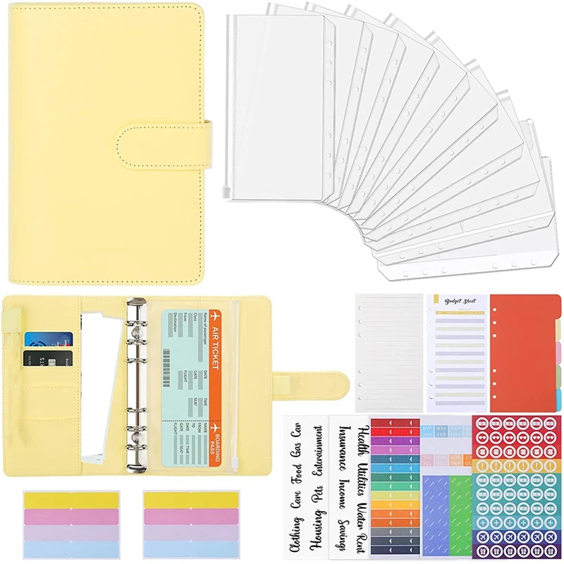Ring Binder Set, Notebook Budget Binder For Budget Money, With Clear Cash Envelopes, Cash Organizer,For Travel Or Work
Ring Binder Set, Notebook Budget Binder For Budget Money, With Clear Cash Envelopes, Cash Organizer,For Travel Or Work