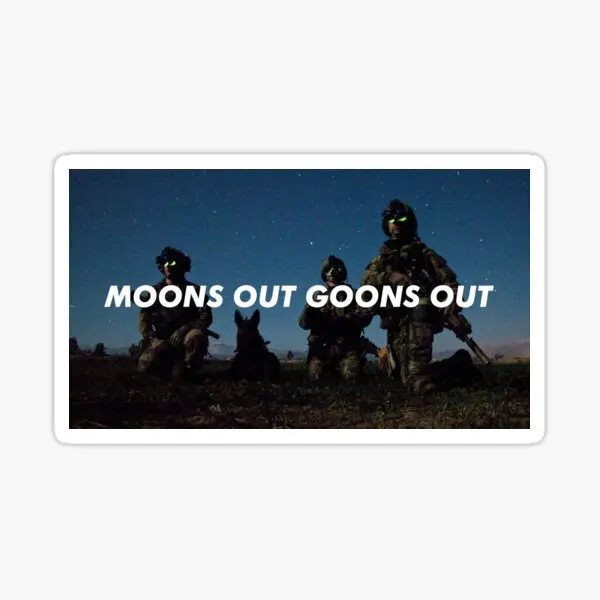 5 шт., наклейки на окна «Moons Out Goons Out V3» 
5 шт., наклейки на окна «Moons Out Goons Out V3»