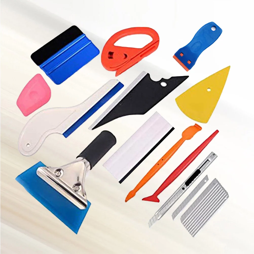 Pack of 13 Car Wrap Vinyl Film Tool Film Sticker Scraper Squeegee for Motor Car
Pack of 13 Car Wrap Vinyl Film Tool Film Sticker Scraper Squeegee for Motor Car