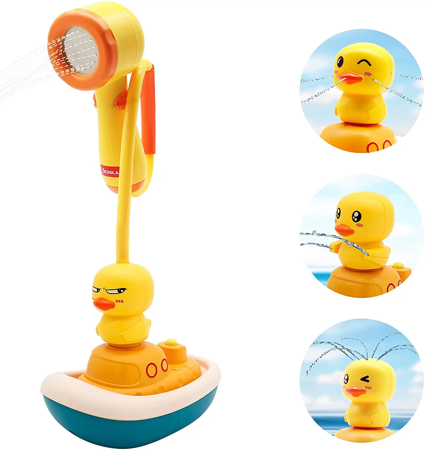 Фото Детские Игрушки для ванны электрическая утка спринклер лодка игрушка спрей воды