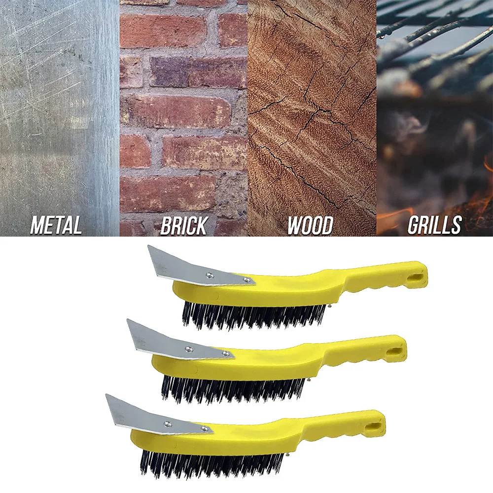 4*15 / 5*15 / 6*15 Steel Wire Brush With 5cm Metal Scraper Remove Rust Corrosion Welding Swarf Paint For Abrasive Cleaning
4*15 / 5*15 / 6*15 Steel Wire Brush With 5cm Metal Scraper Remove Rust Corrosion Welding Swarf Paint For Abrasive Cleaning