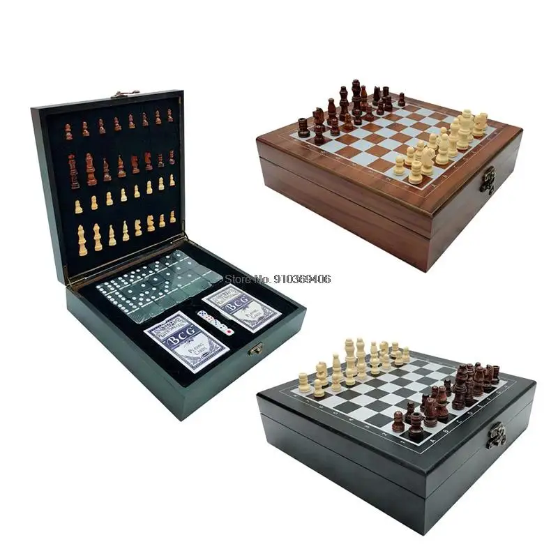 Folding Carved Wooden Chess Set Portable Chess Game Poker Domino Dice 4 in 1 Family or Outdoor Entertainment Game
Folding Carved Wooden Chess Set Portable Chess Game Poker Domino Dice 4 in 1 Family or Outdoor Entertainment Game