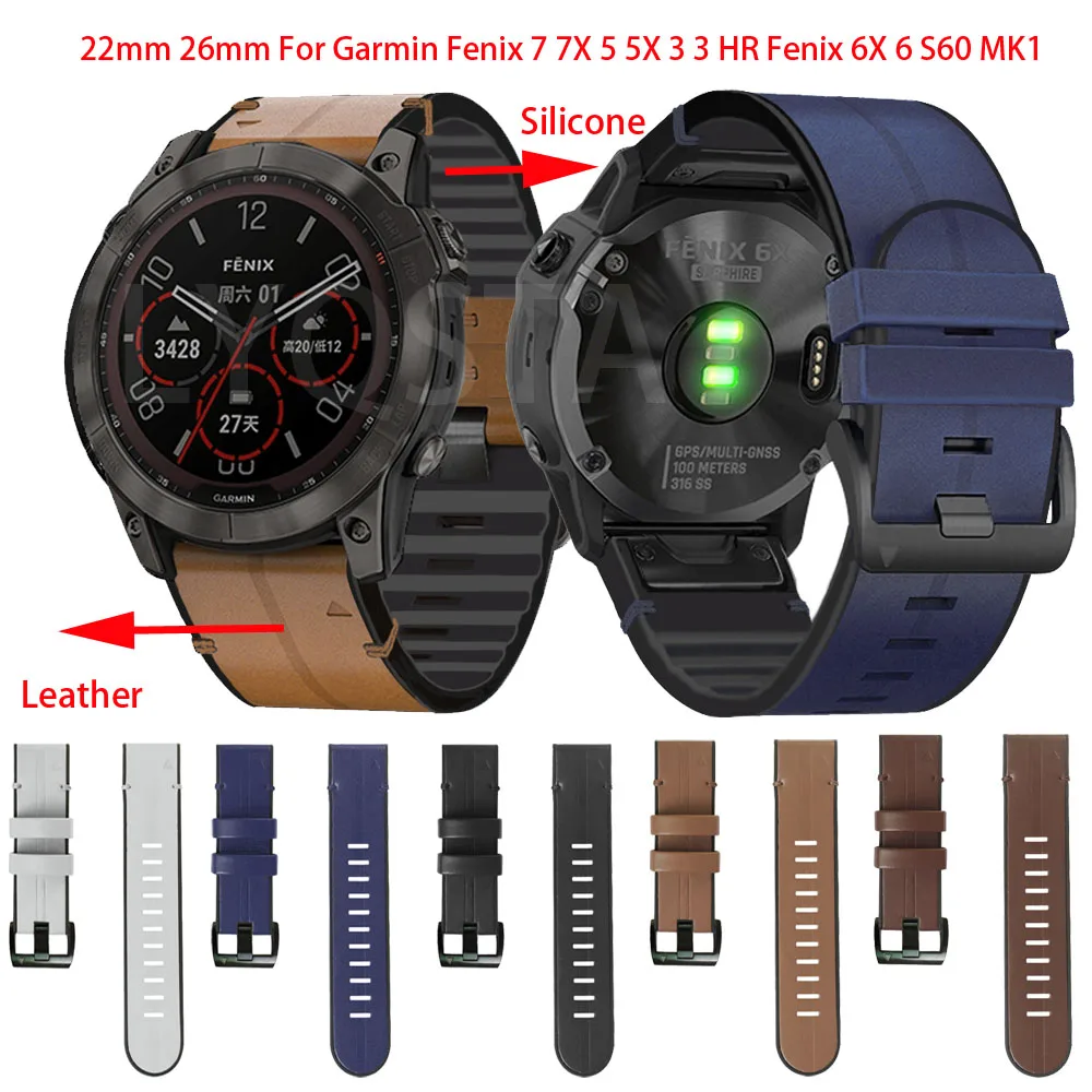 Кожаный силиконовый ремешок для наручных часов Garmin Fenix 5/5X Plus 6/6X Pro Fenix 7X 7, смарт-браслет 22 26 мм, легко регулируемый браслет
Кожаный силиконовый ремешок для наручных часов Garmin Fenix 5/5X Plus 6/6X Pro Fenix 7X 7, смарт-браслет 22 26 мм, легко регулируемый браслет