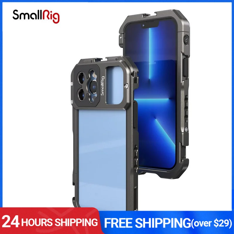 Оснастка для видеокамеры SmallRig для iPhone 13 Pro / pro Max, совместима с резьбовыми линзами 17 мм 3561
Оснастка для видеокамеры SmallRig для iPhone 13 Pro / pro Max, совместима с резьбовыми линзами 17 мм 3561